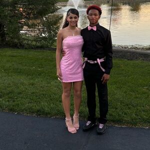 Pink Strapless Dress